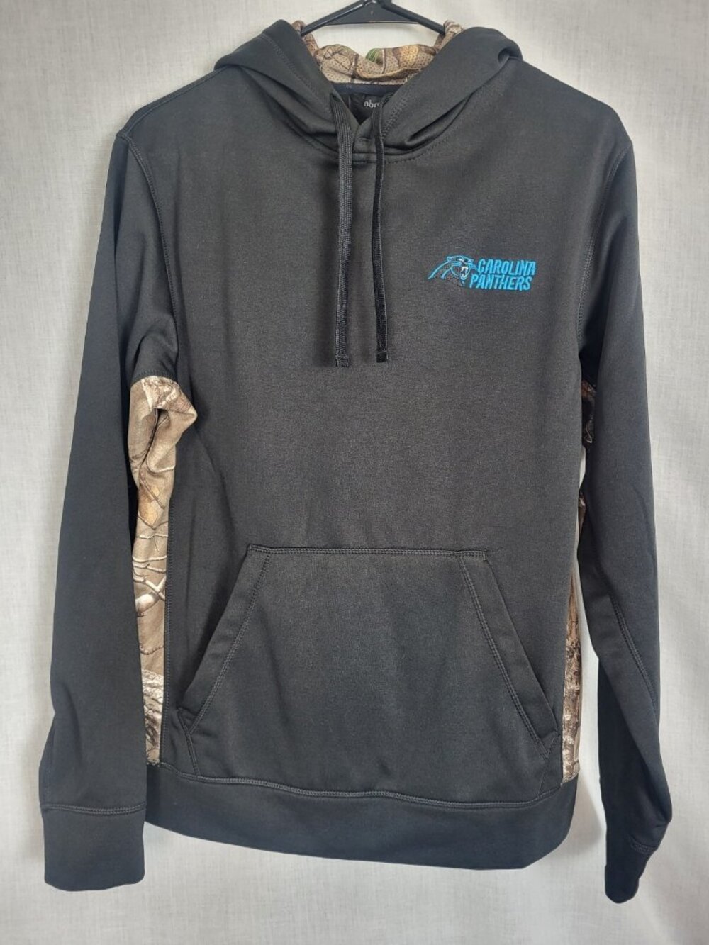 NFL Carolina Panthers Hoodie Camo Black Men's S Unisex Football Dunbrooke
